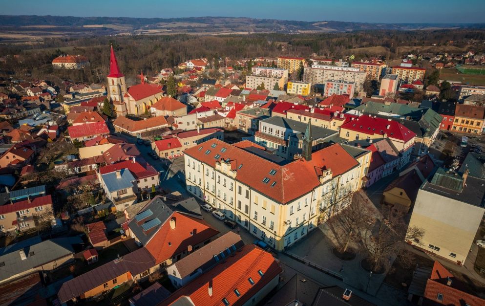 Letecký pohled na Chotěboř